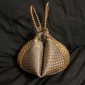 Chic Gold beaded Women's Clutch